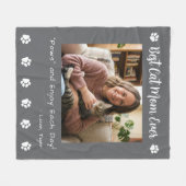 Beste Katzenmutter Pfoten Graue Tier-Foto-Fleece-D Fleecedecke (Vorderseite (Horizontal))