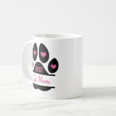 Beste Katzenmutter Pfotenabdruck Kaffeetasse (Vorderseite Links)