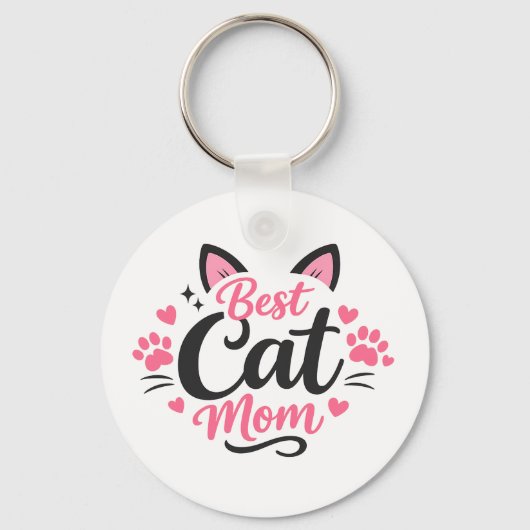 Beste Katzenmutter Schlüsselanhänger (Vorderseite)