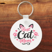 Beste Katzenmutter Schlüsselanhänger (Vorderseite)