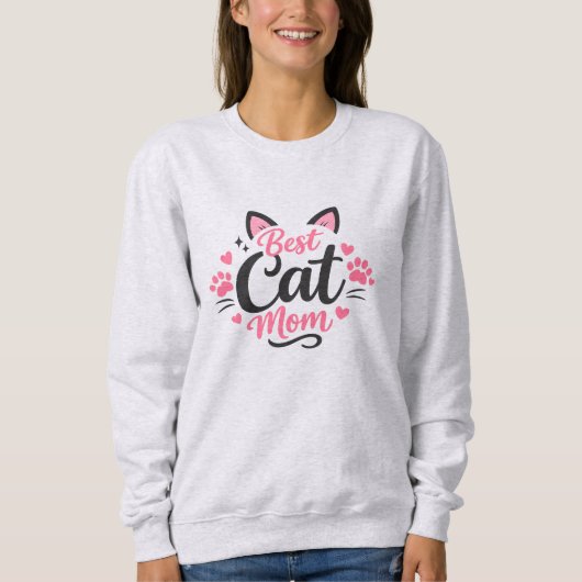 Beste Katzenmutter Sweatshirt (Vorderseite)