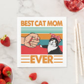 Beste Katzenmutter überhaupt Bandana Serviette (Beispiel)