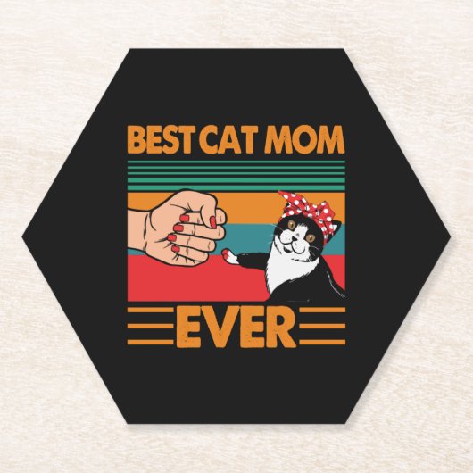 Beste Katzenmutter überhaupt Bandana Untersetzer (Vorderseite)