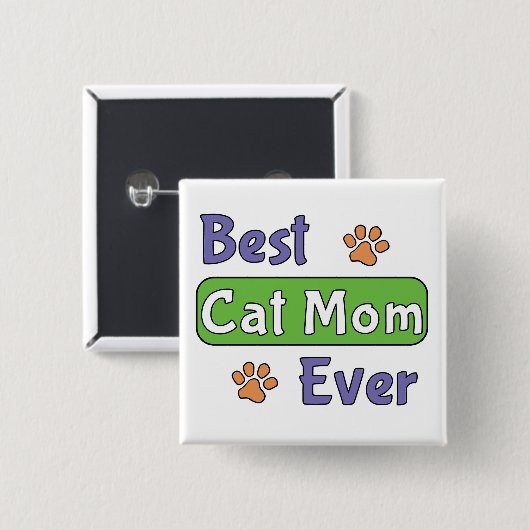 Beste Katzenmutter überhaupt Button (Vorne & Hinten)