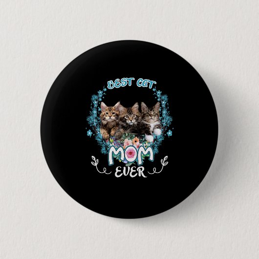 Beste Katzenmutter überhaupt Button (Vorderseite)