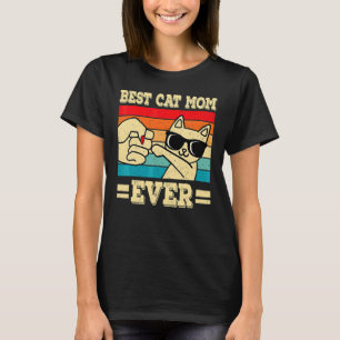 Beste Katzenmutter überhaupt Katze Retro Vintage T-Shirt