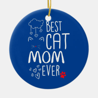 Beste Katzenmutter überhaupt Keramik Ornament