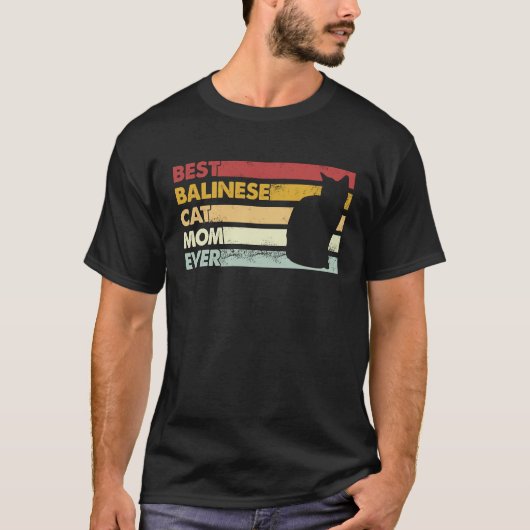 Beste Katzenmutter überhaupt Mutter Balinesische T-Shirt (Vorderseite)