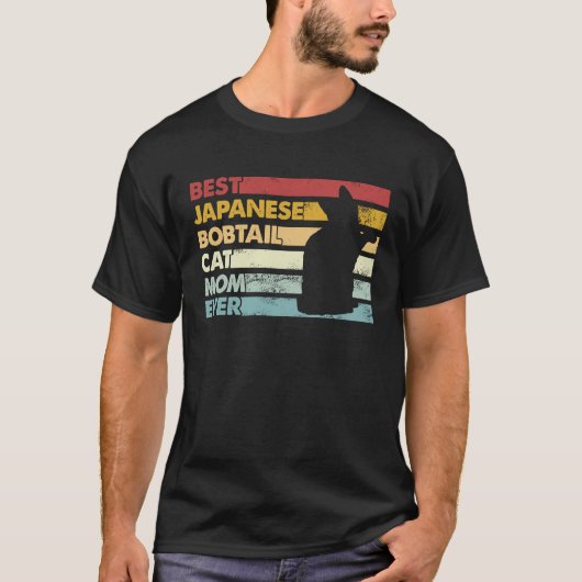 Beste Katzenmutter überhaupt Mutter Japanese Bobt T-Shirt (Vorderseite)