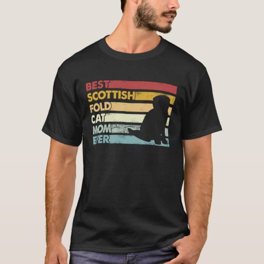 Beste Katzenmutter überhaupt Mutter Scottish Fold T-Shirt (Vorderseite)