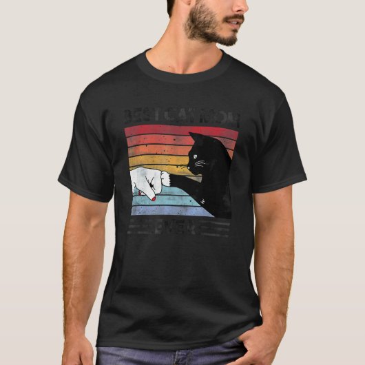 Beste Katzenmutter überhaupt Retro Katzenmutter Ka T-Shirt (Vorderseite)