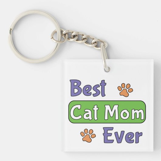 Beste Katzenmutter überhaupt Schlüsselanhänger (Vorderseite)