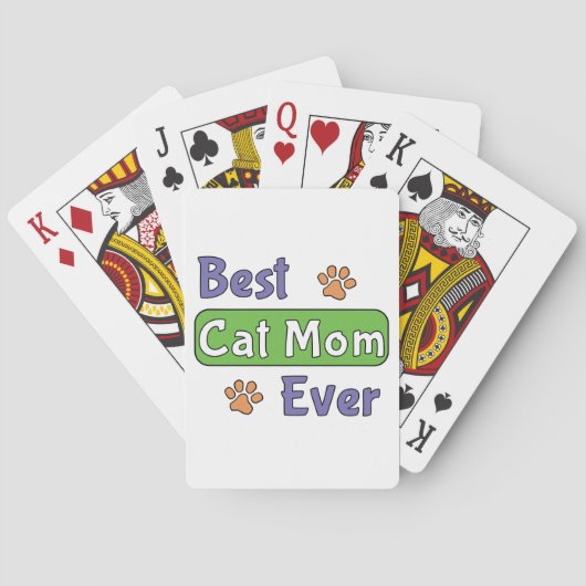 Beste Katzenmutter überhaupt Spielkarten (Rückseite)