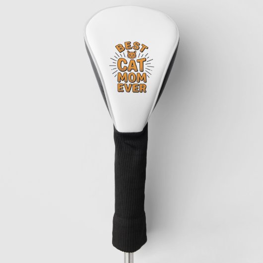 Beste Katzenmutter überhaupt Vintage-Engravingsdes Golf Headcover (Vorderseite)