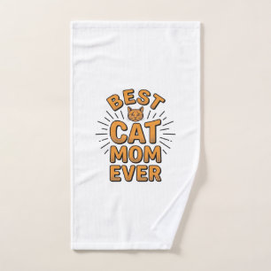 Beste Katzenmutter überhaupt Vintage-Engravingsdes Handtuch