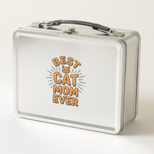 Beste Katzenmutter überhaupt Vintage-Engravingsdes Metall Brotdose