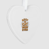 Beste Katzenmutter überhaupt Vintage-Engravingsdes Ornament (Vorderseite)