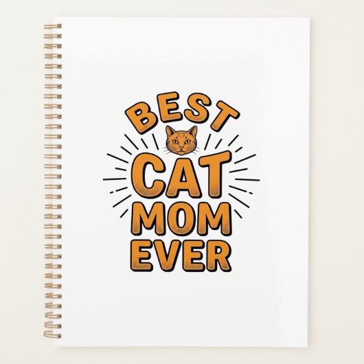 Beste Katzenmutter überhaupt Vintage-Engravingsdes Planer (Vorderseite)