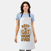 Beste Katzenmutter überhaupt Vintage-Engravingsdes Schürze (Getragen)