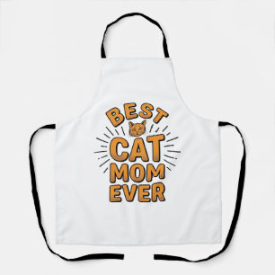 Beste Katzenmutter überhaupt Vintage-Engravingsdes Schürze