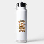 Beste Katzenmutter überhaupt Vintage-Engravingsdes Trinkflasche (Vorderseite)