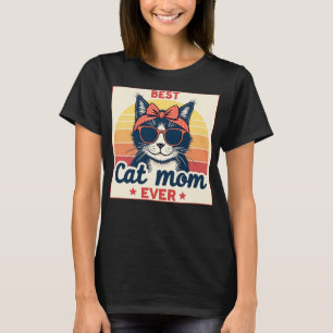 Beste Katzenmutter überhaupt Vintage Katzen Mama T-Shirt