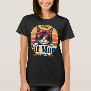 Beste Katzenmutter überhaupt Vintage-Katzen-Mama T-Shirt