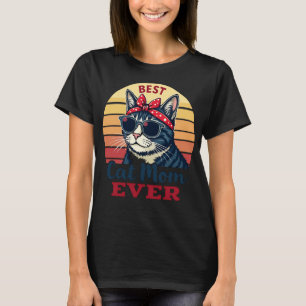 Beste Katzenmutter überhaupt Vintage Katzen Mama T-Shirt