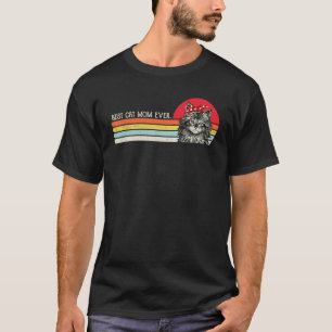 Beste Katzenmutter überhaupt Vintage Retro Katzenb T-Shirt