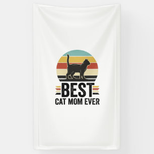 Beste Katzenmutter überhaupt Vintage schwarze Katz Banner