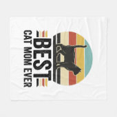 Beste Katzenmutter überhaupt Vintage schwarze Katz Fleecedecke (Vorderseite (Horizontal))