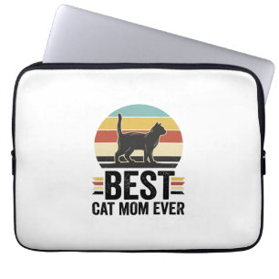 Beste Katzenmutter überhaupt Vintage schwarze Katz Laptopschutzhülle