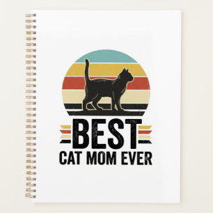Beste Katzenmutter überhaupt Vintage schwarze Katz Planer