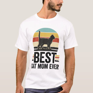 Beste Katzenmutter überhaupt Vintage schwarze Katz T-Shirt