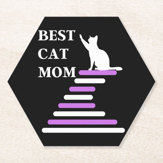 Beste Katzenmutter Untersetzer (Vorderseite)