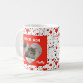 Beste Katzenmutter Vater Valentinsfoto Kaffeetasse (Vorderseite Links)