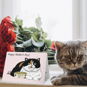 Beste Katzenmutter Verwöhnte Dreifarbige Muttertag Feiertagskarte