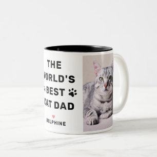 Beste Katzenpapa-Foto Welt Schwarz Zweifarbige Tasse