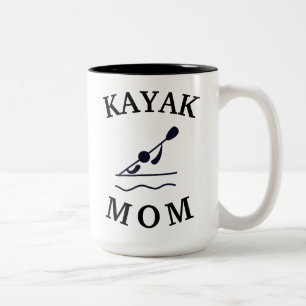 Beste "KAYAK MAMA" jemals! Muttertag Zweifarbige Tasse