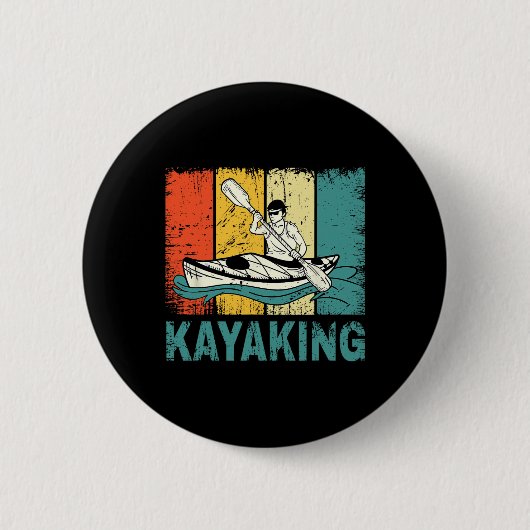Beste Kayaking-Kunst Für Männer Frauen Kayaking An Button (Vorderseite)