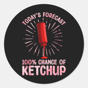 Beste Ketchup-Kunst für Männer Frauen Ketchup-Novi Runder Aufkleber