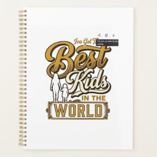 Beste Kinder der Welt Vintage-Familien-Typografie  Planer