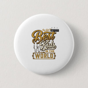 Beste Kinder der Welt Vintage-Familientypografie D Button