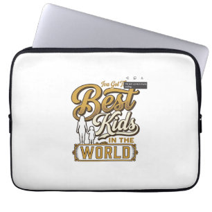 Beste Kinder der Welt Vintage-Familientypografie D Laptopschutzhülle