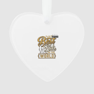 Beste Kinder der Welt Vintage-Familientypografie D Ornament