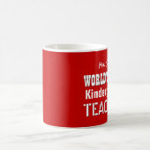 Beste Kindergärtnerin der Welt ROTES V03H12 Kaffeetasse (Mittel)