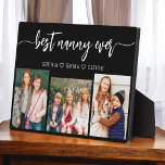 Beste Kindermädchen je - Großkinder FotoCollage Fotoplatte<br><div class="desc">Feiern Sie mit dieser personalisierten Grandchildren Foto Collage Plaque das "Beste Kindermädchen". Dieses herzliche Geschenk besticht durch eine wunderschön arrangierte Collage mit wertvollen Fotos, die besondere Momente einfangen, ergänzt durch eine liebevolle Botschaft. Aus hochwertigen Materialien mit schlichter Oberfläche gefertigt, ist es ideal, um auf der Zuhause als hochgeschätzter Sake zu...</div>