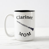 Beste "Klarinette MAMA" jemals! Muttertag Zweifarbige Tasse (Links)