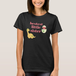 Beste kleine Schwester süße Dinosaurier Rex Famili T-Shirt