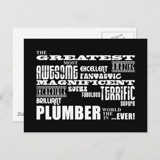 Beste Klempner: Bestster Klempner Postkarte (Vorne/Hinten)